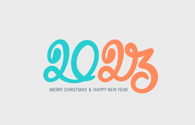 Año Nuevo chino 2023 Personajes de arte de línea verde y naranja simples elementos de Navidad asiáticos dibujados a mano con una artesanía Feliz Año Nuevo chino 2023 Año del conejo Ilustración vectorial