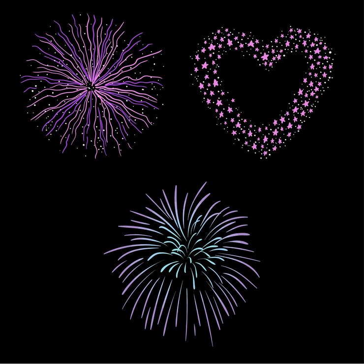 Vector año nuevo chino ilustración de fuegos artificiales gráfico de petardos
