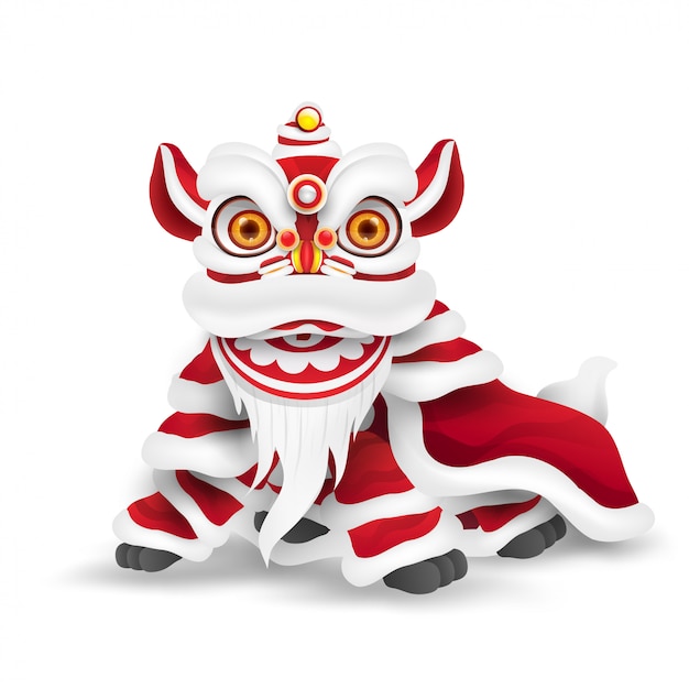 Año nuevo chino Lion Dance.