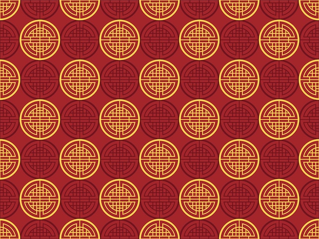 año nuevo chino tradicional fondo zodiaco japonés vector patrón sin costura rico rojo lunar cny