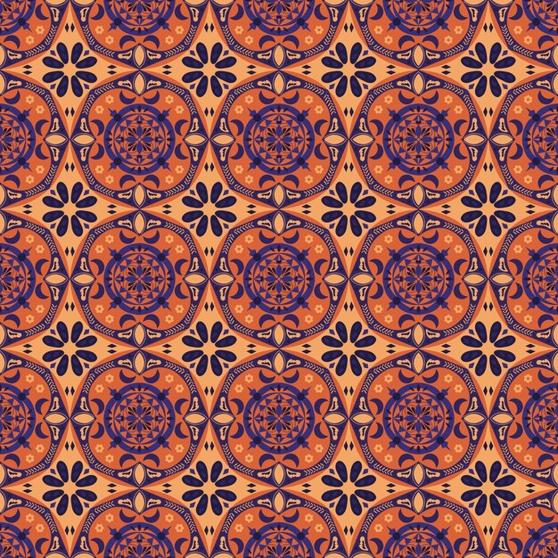 Año nuevo floral de patrones sin fisuras fondo jardín naturaleza damasco ornamento aborigen arte