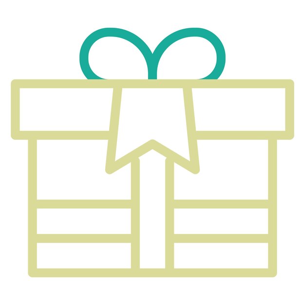 Año Nuevo Ilustración del icono vectorial de regalos del conjunto de iconos del Año Nuevo