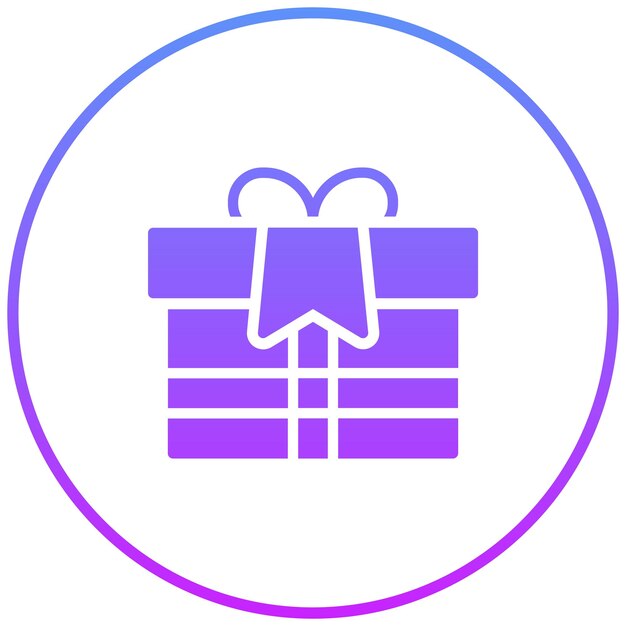 Año Nuevo Ilustración del icono vectorial de regalos del conjunto de iconos del Año Nuevo