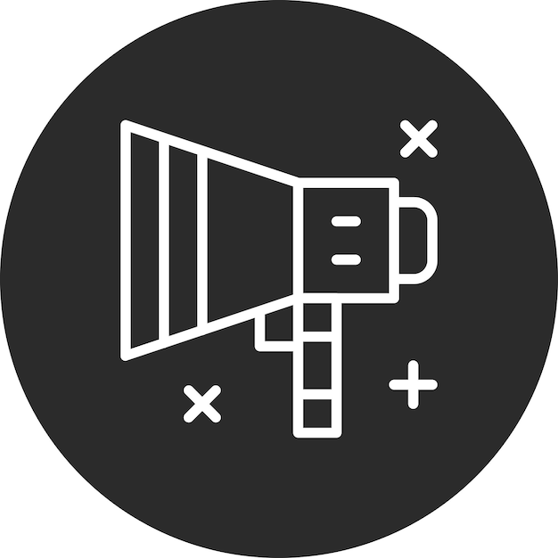El año nuevo Megphone ilustración del icono vectorial del iconset del año nuevo