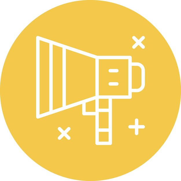 El año nuevo Megphone ilustración del icono vectorial del iconset del año nuevo