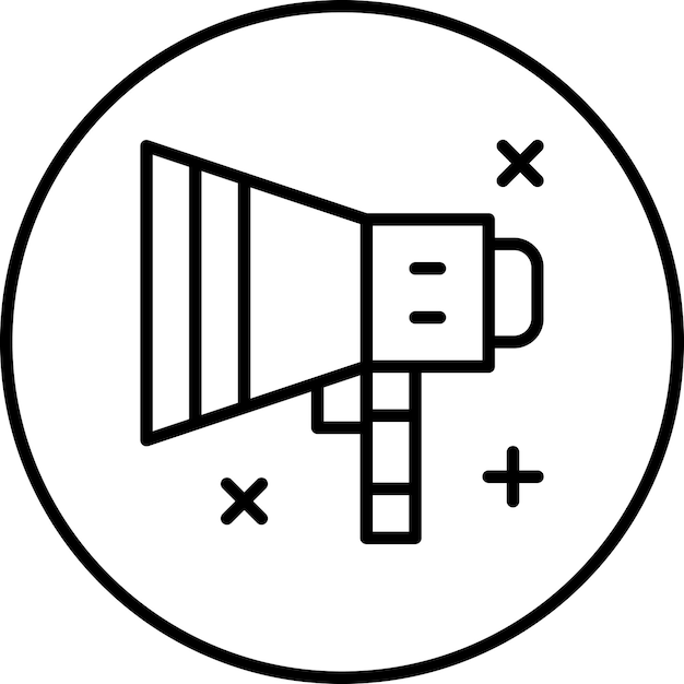 El año nuevo Megphone ilustración del icono vectorial del iconset del año nuevo