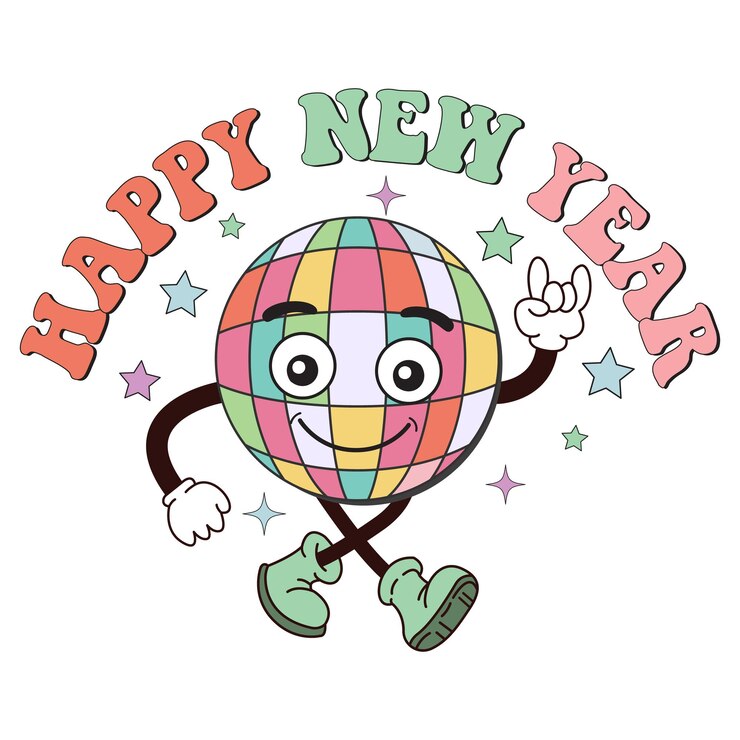 Año Nuevo Retro 2025 Año Nuevo Feliz 2025 Año nuevo Sublimación Bundle Año nuevo Vintage 2025 2025 P