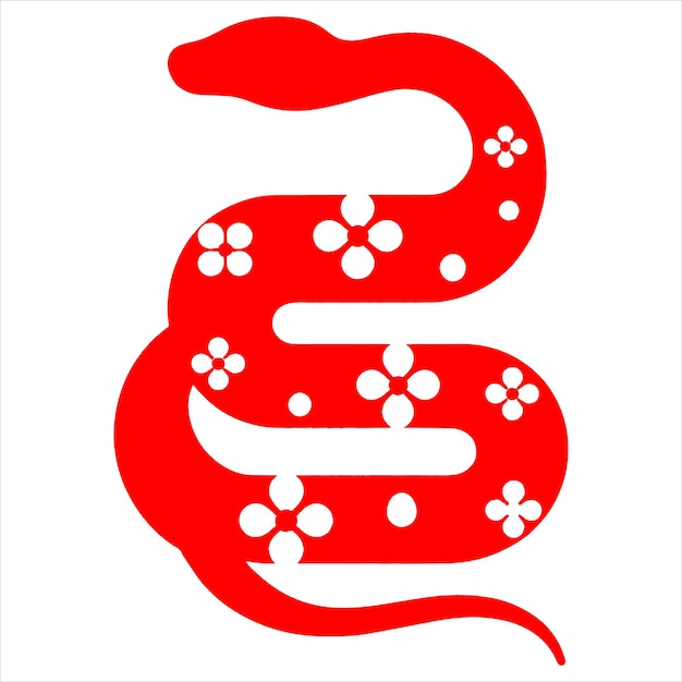 Año de la Serpiente Ilustración de acciones Año nuevo chino Serpiente Vector Sombra símbolo del zodiaco chino