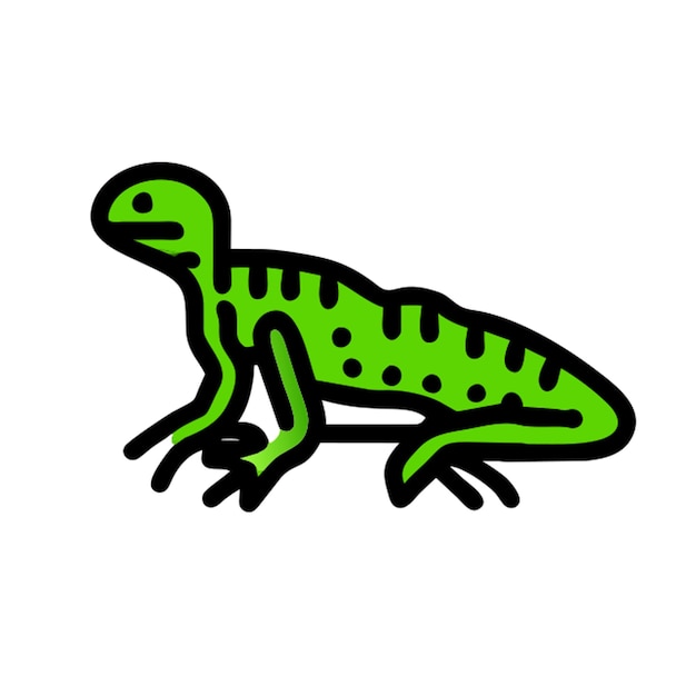 Anole lagarto golpea el icono del vector de la ilustración del icono