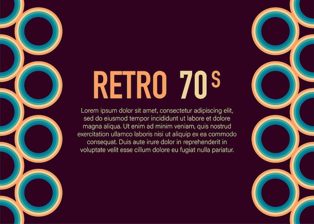 Años 70, 1970 fondo de líneas retro stock vector abstracto. Ilustración vectorial