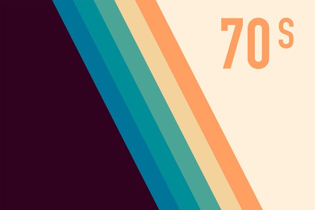 Años 70, 1970 fondo de líneas retro stock vector abstracto. Ilustración vectorial
