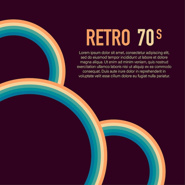 Años 70, 1970 fondo de líneas retro stock vector abstracto. Ilustración vectorial
