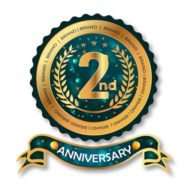 Años aniversario sello insignias y etiquetas.