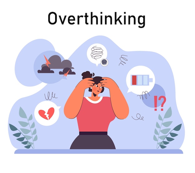 Ansiedad carácter problemas de salud mental mujer lidiando con estrés psicológico trastorno mental