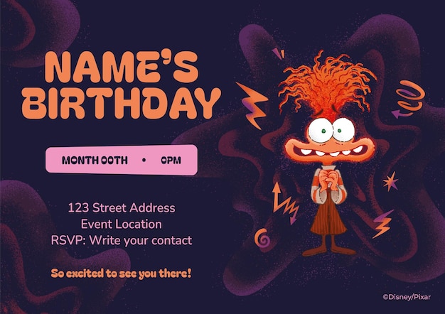 Ansiedad por dentro y por fuera 2 Invitación de cumpleaños