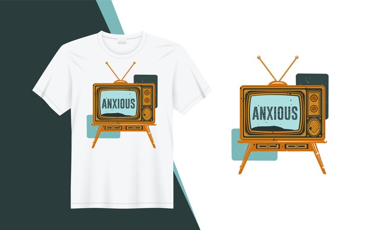Ansioso: citas de diseño de camisetas para impresión de camisetas, ropa de moda, póster, arte de pared, televisión retro,