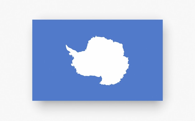 Antártida Bandera detallada sobre fondo blanco Ilustración vectorial