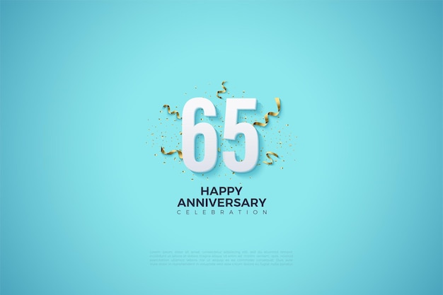 Antecedentes del 65 aniversario con un concepto simple pero hermoso.