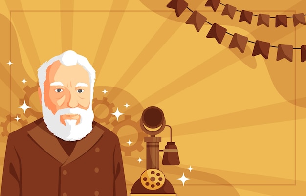 Vector antecedentes de alexander graham bell