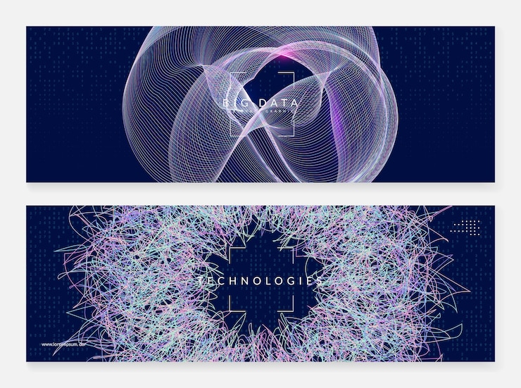 Vector antecedentes de big data. concepto abstracto de tecnología digital. inteligencia artificial y aprendizaje profundo.