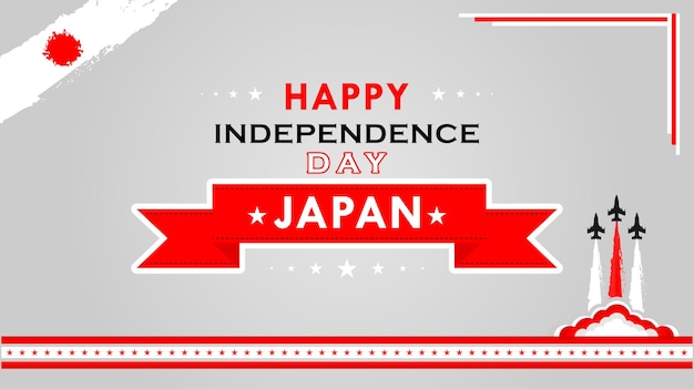 Antecedentes de la celebración del día de la independencia de Japón. Diseño vectorial.