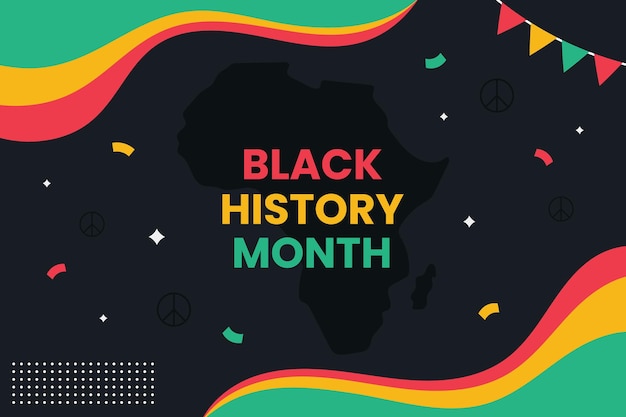 Vector antecedentes de la celebración del mes de la historia negra