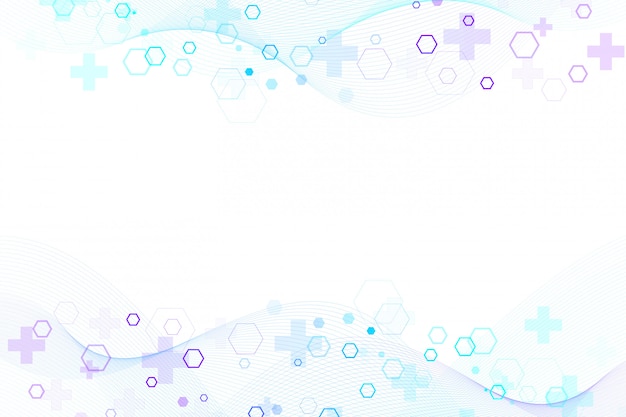 Antecedentes científicos de la molécula de medicina, ciencia, tecnología, química. Fondo de pantalla o con moléculas de ADN. dinámica geométrica