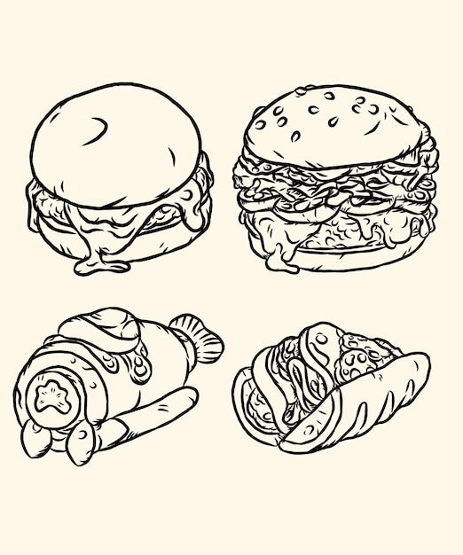 antecedentes de la colección de la línea de comida rápida