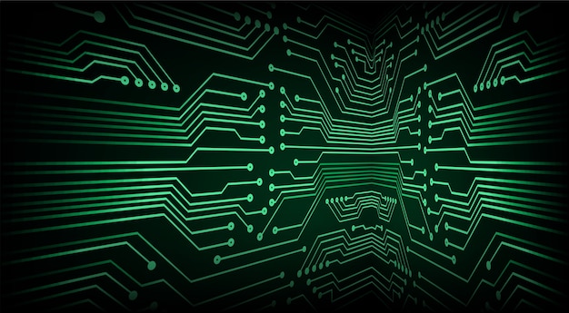 Antecedentes del concepto de tecnología futura del circuito cibernético verde