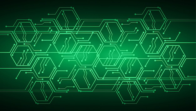 Antecedentes del concepto de tecnología futura del circuito cibernético verde