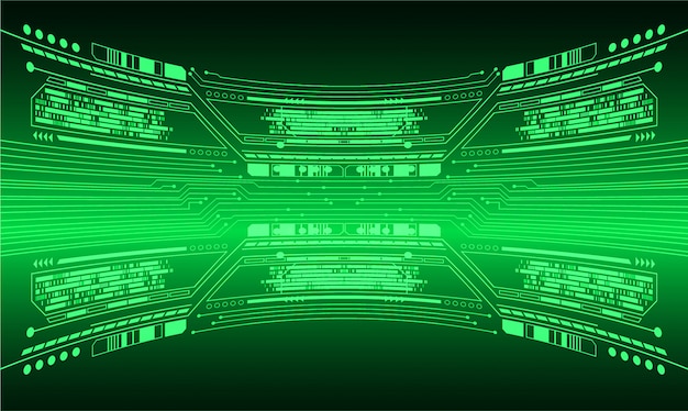 Antecedentes del concepto de tecnología futura del circuito cibernético verde