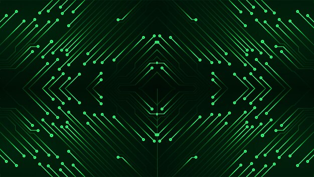 Antecedentes del concepto de tecnología futura del circuito cibernético verde