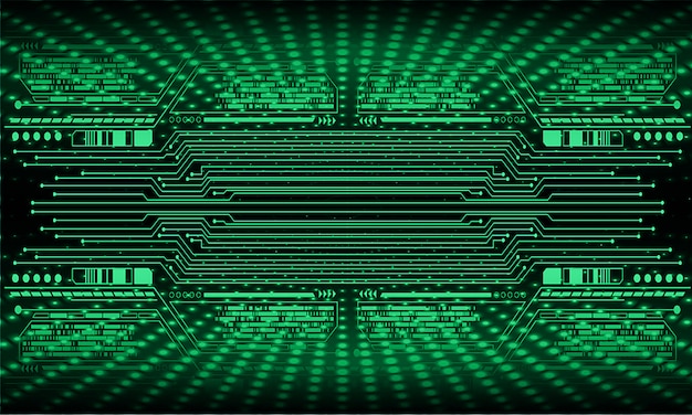 Antecedentes del concepto de tecnología futura del circuito cibernético verde
