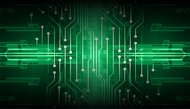 Antecedentes del concepto de tecnología futura del circuito cibernético verde