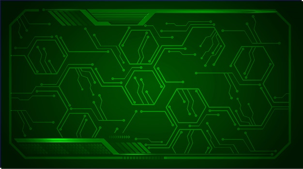 Antecedentes del concepto de tecnología futura del circuito cibernético verde