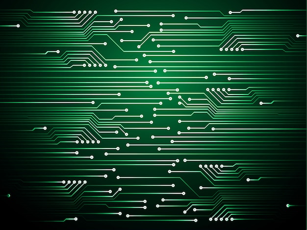 Antecedentes del concepto de tecnología futura del circuito cibernético verde