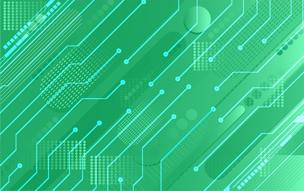 Antecedentes del concepto de tecnología futura del circuito cibernético verde