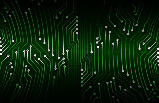 Antecedentes del concepto de tecnología futura del circuito cibernético verde