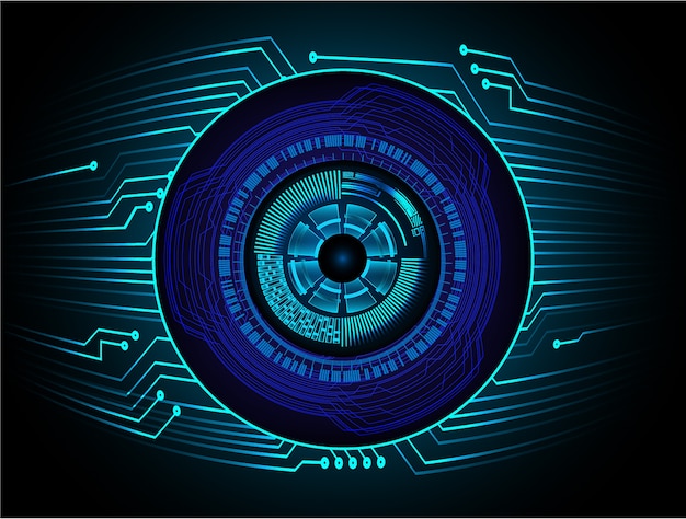 Antecedentes del concepto de tecnología del futuro del cibercircuito azul