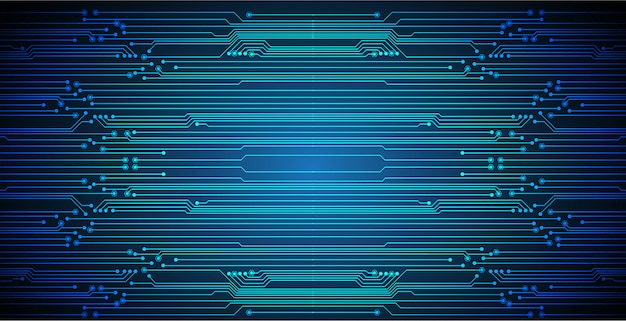 Antecedentes del concepto de tecnología del futuro del cibercircuito azul