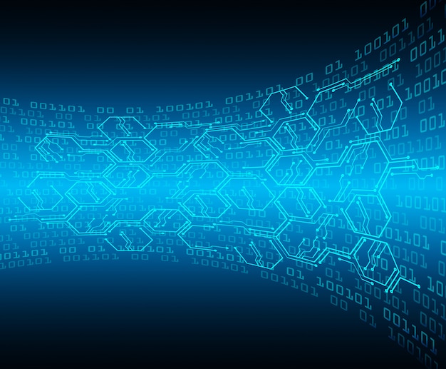 Antecedentes del concepto de tecnología del futuro del cibercircuito azul