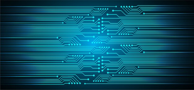 Antecedentes del concepto de tecnología del futuro del cibercircuito azul