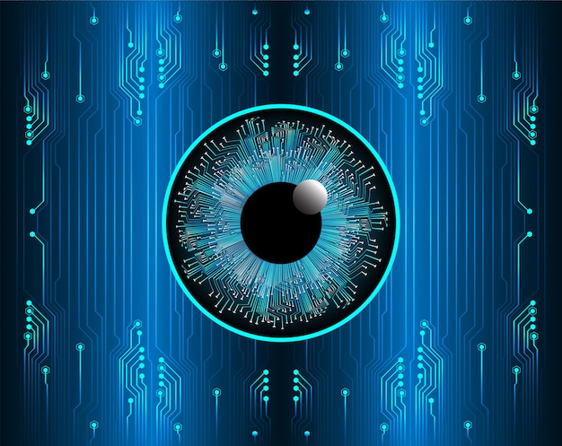Antecedentes del concepto de tecnología del futuro del cibercircuito azul