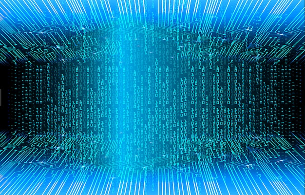 Antecedentes del concepto de tecnología del futuro del cibercircuito azul