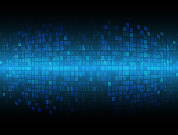 Antecedentes del concepto de tecnología del futuro del cibercircuito azul