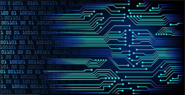 Antecedentes del concepto de tecnología del futuro del cibercircuito azul