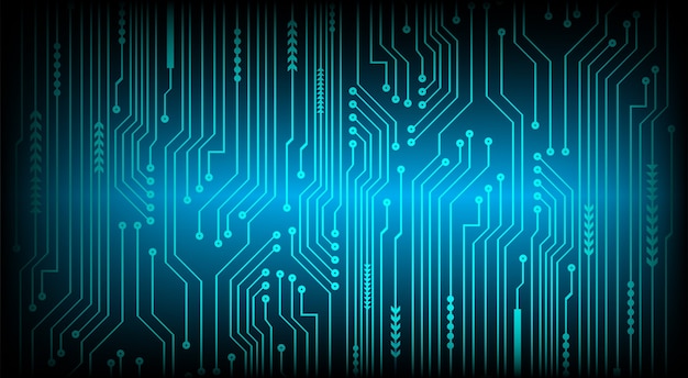 Antecedentes del concepto de tecnología del futuro del cibercircuito azul