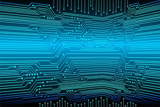 Antecedentes del concepto de tecnología del futuro del cibercircuito azul