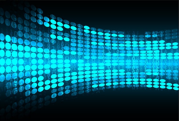 Antecedentes del concepto de tecnología del futuro del cibercircuito azul