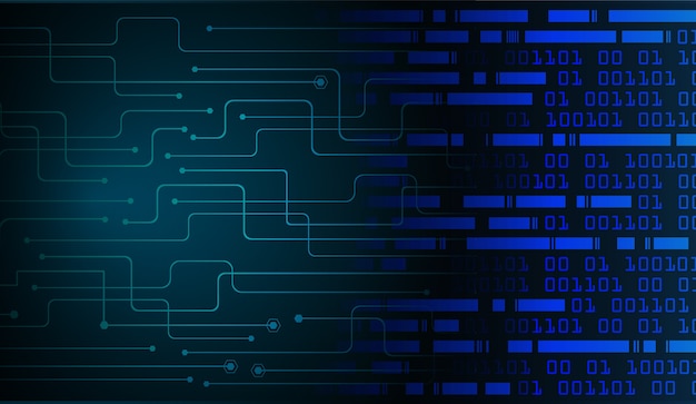 Antecedentes del concepto de tecnología del futuro del cibercircuito azul